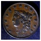 1831 LARGE CENT N-1 XF+ NICE