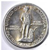 1925 LEXINGTON COMMEM HALF DOLLAR, XF/AU