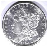 1890-S MORGAN DOLLAR, CH BU FLASHY 1890-S MORGAN DOLLAR, CH BU FLASHY