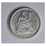 1874 ARROWS SEATED LIBERTY DIME XF 1874 ARROWS SEATED LIBERTY DIME XF