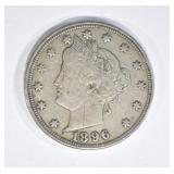 1896 LIBERTY "V" NICKEL VF/XF