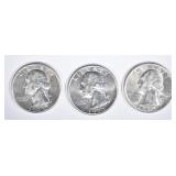 3 1932 WASHINGTON QUARTERS AU/BU 3 1932 WASHINGTON QUARTERS AU/BU