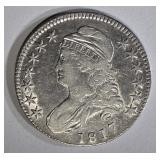 1817 BUST HALF DOLLAR XF, REV. PROBLEMS 1817 BUST HALF DOLLAR XF, REV. PROBLEMS
