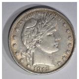 1915-S BARBER HALF DOLLAR XF/AU 1915-S BARBER HALF DOLLAR XF/AU