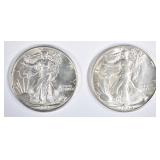 1943 & 46-D WALKING LIBERTY HALVES BU 1943 & 46-D WALKING LIBERTY HALVES BU