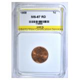 1958 LINCOLN CENT LVCS SUPERB GEM BU RED 1958 LINCOLN CENT LVCS SUPERB GEM BU RED