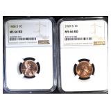 1968-S & 1969-S LINCOLN CENTS NGC 1968-S & 1969-S LINCOLN CENTS NGC