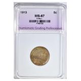 1913 TYPE-1 BUFFALO NICKEL, NGP SUPERB GEM BU+ 1913 TYPE-1 BUFFALO NICKEL, NGP SUPERB GEM BU+