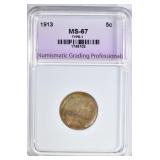 1913 TYPE-1 BUFFALO NICKEL, NGP SUPERB GEM BU+