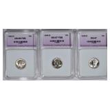 NGP GRADED 1944-D&S & 45-S MERCURY DIMES NGP GRADED 1944-D&S & 45-S MERCURY DIMES