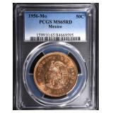 1956-Mo MEXICO 50 CENTAVOS, PCGS MS-65 RED 1956-Mo MEXICO 50 CENTAVOS, PCGS MS-65 RED