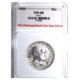 1922 GRANT COMMEM HALF DOLLAR, TDCS GEM BU 1922 GRANT COMMEM HALF DOLLAR, TDCS GEM BU
