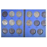 PARTIAL PEACE DOLLAR, SET: 12 COINS HAS AU 1934