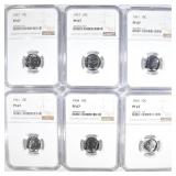 2-1957, 2-61 & 2-64 ROOSEVELT DIMES, NGC PF-67 2-1957, 2-61 & 2-64 ROOSEVELT DIMES, NGC PF-67