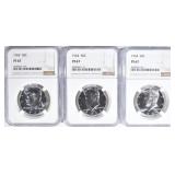 3-1964 KENNEDY HALF DOLLARS, NGC PF-67 3-1964 KENNEDY HALF DOLLARS, NGC PF-67