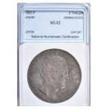 1851-F SILVER 2 THALER SAXONY GERMANY