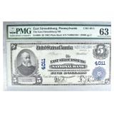 1902 $5 NATIONAL CURRENCY  PMG 63 EPQ