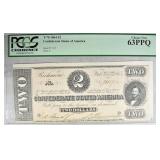1864 $2 CONFEDERATE STATES OF AMERICA 1864 $2 CONFEDERATE STATES OF AMERICA