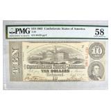 1863 $10 CONFEDERATE STATES OF AMERICA T-59 1863 $10 CONFEDERATE STATES OF AMERICA T-59