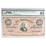 1864 $50 CONFEDERATE STATES OF AMERICA 1864 $50 CONFEDERATE STATES OF AMERICA