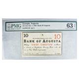 1863 10 CENT BANK OF AUGUSTA GEORGIA 1863 10 CENT BANK OF AUGUSTA GEORGIA