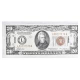 1934 A $20 FEDERAL RESERVE NOTE HAWAII 1934 A $20 FEDERAL RESERVE NOTE HAWAII