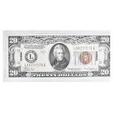 1934 A $20 FEDERAL RESERVE NOTE HAWAII