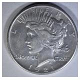 1921 PEACE DOLLAR  AU/BU