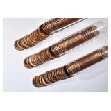 2-1954-S & 1 55-D BU LINCOLN CENT ROLLS 2-1954-S & 1 55-D BU LINCOLN CENT ROLLS
