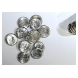 1962-D ROOSEVELT DIME GEM BU ROLL 1962-D ROOSEVELT DIME GEM BU ROLL
