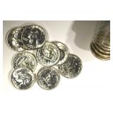 BU ROLL OF 1955-D WASHINGTON QUARTERS BU ROLL OF 1955-D WASHINGTON QUARTERS