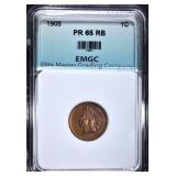 1905 INDIAN CENT, EMGC GEM PROOF RB