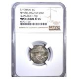 JEFFERSON NICKEL MINT ERROR, NGC XF-45 JEFFERSON NICKEL MINT ERROR, NGC XF-45