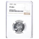 1957 WASHINGTON QUARTER, NGC PF-68* 1957 WASHINGTON QUARTER, NGC PF-68*