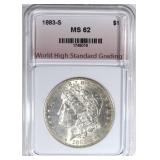 1883-S MORGAN DOLLAR, WHSG CH BU 1883-S MORGAN DOLLAR, WHSG CH BU