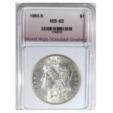 1883-S MORGAN DOLLAR, WHSG CH BU