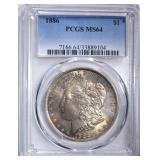 1886 MORGAN DOLLAR PCGS