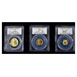 2016-W 3-COIN GOLD 100th ANNIV SET: