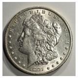 1901-S MORGAN DOLLAR AU/BU