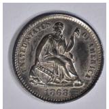 1868-S SEATED LIBERTY HALF DIME GEM BU 1868-S SEATED LIBERTY HALF DIME GEM BU