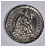 1868-S SEATED LIBERTY HALF DIME  GEM BU