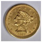 1857-S $2 1/2 GOLD LIBERTY BU 1857-S $2 1/2 GOLD LIBERTY BU
