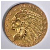 1909-S $5 GOLD INDIAN HEAD  BU