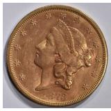1873-S $20 GOLD LIBERTY CLOSED 3 BU 1873-S $20 GOLD LIBERTY CLOSED 3 BU