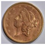 1873-S $20 GOLD LIBERTY CLOSED 3  BU