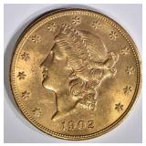 1902 $20 GOLD LIBERTY CH BU 1902 $20 GOLD LIBERTY CH BU