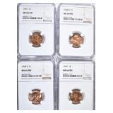 (2) 1968-S, (2) 1969 LINCOLN CENTS (2) 1968-S, (2) 1969 LINCOLN CENTS