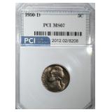 1950-D JEFFERSON NICKEL PCI SUPERB GEM BU 1950-D JEFFERSON NICKEL PCI SUPERB GEM BU