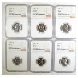 3 - 1962, 3 - 1963 JEFFERSON NICKELS NGC