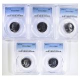 5 1971-S WASHINGTON QUARTERS PCGS PR-69 5 1971-S WASHINGTON QUARTERS PCGS PR-69